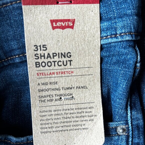 Levi's 315 Shaping Bootcut Women's Jeans Mid Rise Blue Denim Size 8 W29 L32 - Picture 9 of 11